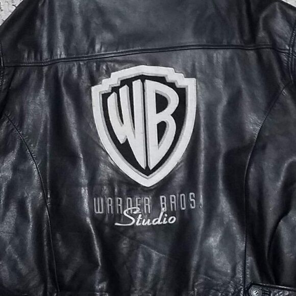 Warner Brothers Studio Leather Logo Jacket - Picture 2 of 8